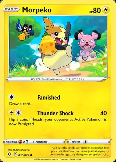 Morpeko 36/72 Shining Fates Pokemon card