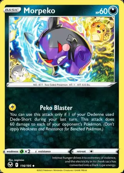 Morpeko 116/195 Silver Tempest Pokemon card