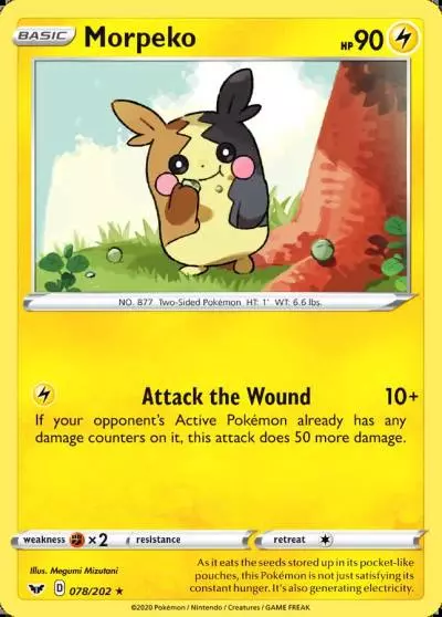 Morpeko 78/202 Sword & Shield Pokemon card