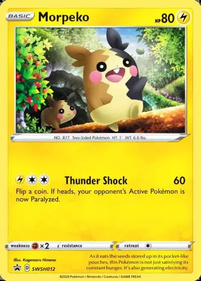 Morpeko SWSH012/307 SWSH Black Star Promos Pokemon card