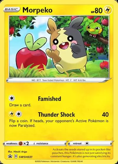 Morpeko SWSH031/307 SWSH Black Star Promos Pokemon card
