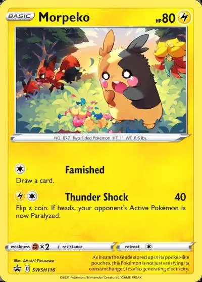 Morpeko SWSH116/307 SWSH Black Star Promos Pokemon card