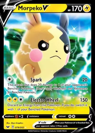 Morpeko V 79/202 Sword & Shield Pokemon card