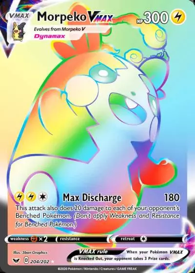 Morpeko VMAX 204/202 Sword & Shield Pokemon card