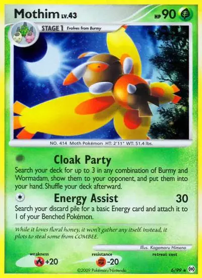 Mothim 6/99 Arceus Pokemon card
