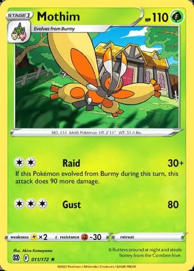 Mothim 11/172 Brilliant Stars Pokemon card