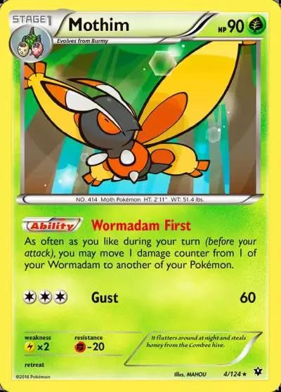 Mothim 4/124 Fates Collide Pokemon card