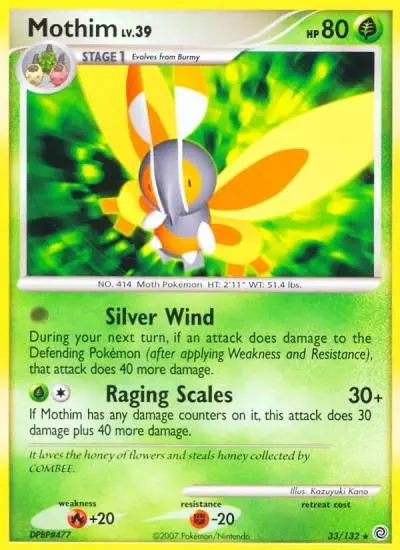 Mothim 33/132 Secret Wonders Pokemon card