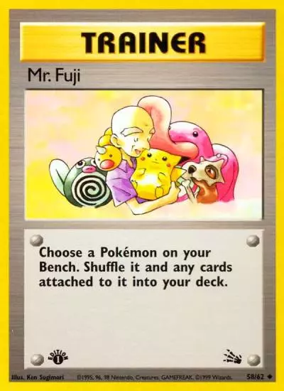 Mr. Fuji 58/62 Fossil Pokemon card