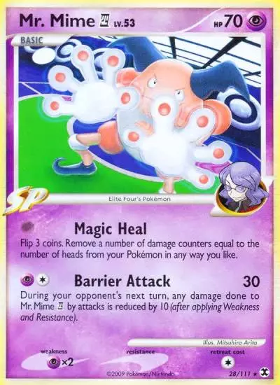 Mr. Mime E4 28/111 Rising Rivals Pokemon card