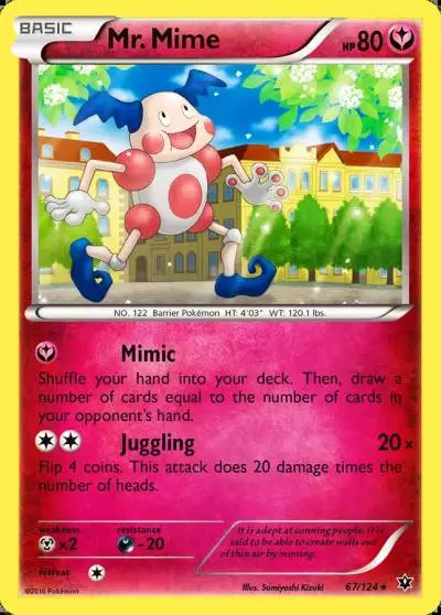 Mr. Mime 67/124 Fates Collide Pokemon card