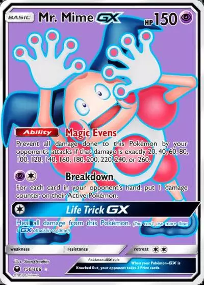 Mr. Mime-GX 156/168 Celestial Storm Pokemon card