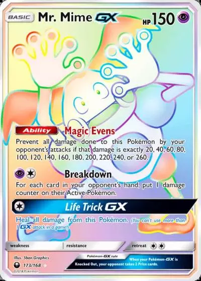 Mr. Mime-GX 173/168 Celestial Storm Pokemon card