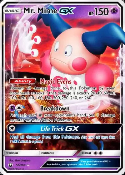Mr. Mime-GX 56/168 Celestial Storm Pokemon card