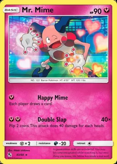 Mr. Mime 43/68 Hidden Fates Pokemon card