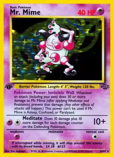 Mr. Mime 6/64 Jungle Pokemon card