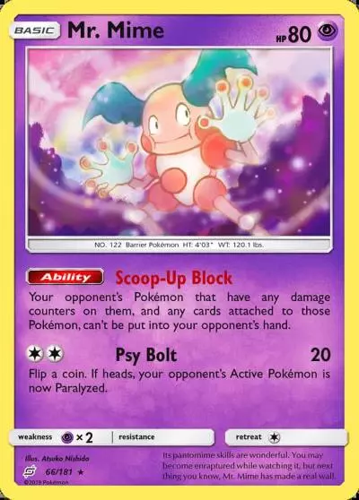 Mr. Mime 66/181 Team Up Pokemon card
