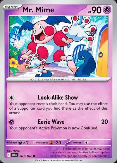 Mr. Mime 63/162 Temporal Forces Pokemon card