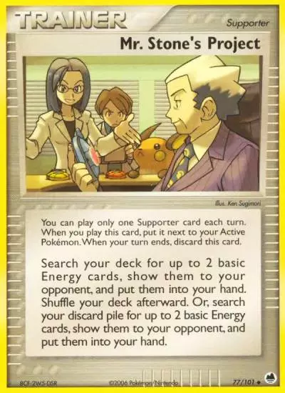 Mr. Stone's Project 77/101 Dragon Frontiers Pokemon card