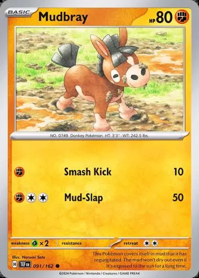Mudbray 91/162 Temporal Forces Pokemon card