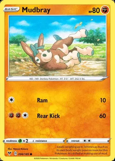 Mudbray 96/185 Vivid Voltage Pokemon card