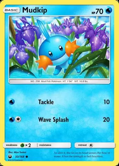 Mudkip 33/168 Celestial Storm Pokemon card