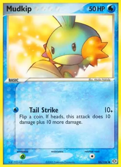 Mudkip 56/106 Emerald Pokemon card