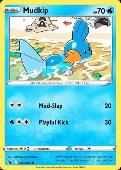 Mudkip 62/264 Fusion Strike Pokemon card