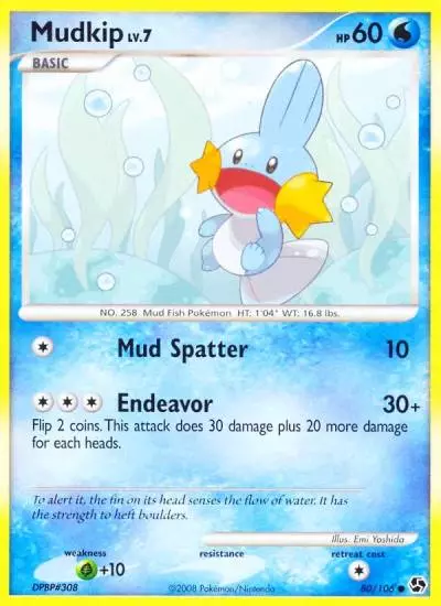 Mudkip 80/106 Great Encounters Pokemon card