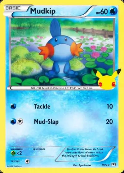 Mudkip 19/25 McDonald's Collection 2021 Pokemon card