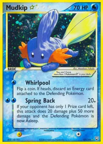Mudkip ★ 107/109 Team Rocket Returns Pokemon card