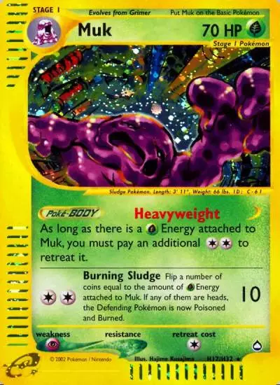 Muk H17/147 Aquapolis Pokemon card