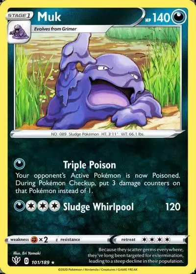 Muk 101/189 Darkness Ablaze Pokemon card