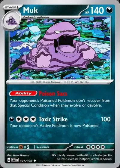 Muk 127/198 Scarlet & Violet Pokemon card