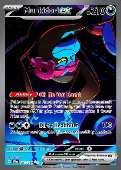 Munkidori ex 91/64 Shrouded Fable Pokemon card