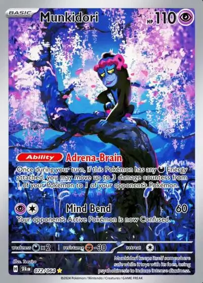Munkidori 72/64 Shrouded Fable Pokemon card