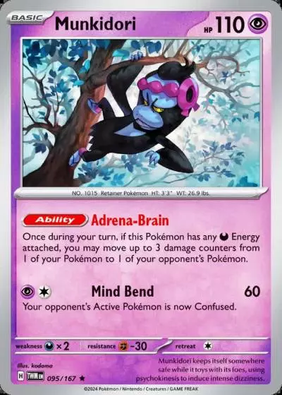 Munkidori 95/167 Twilight Masquerade Pokemon card