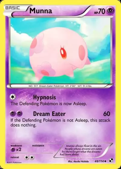 Munna 48/114 Black & White Pokemon card