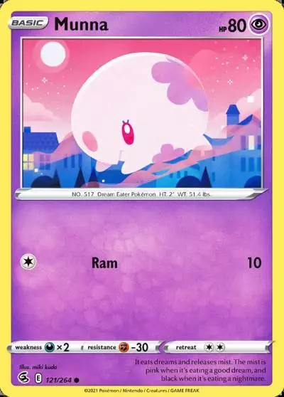 Munna 121/264 Fusion Strike Pokemon card