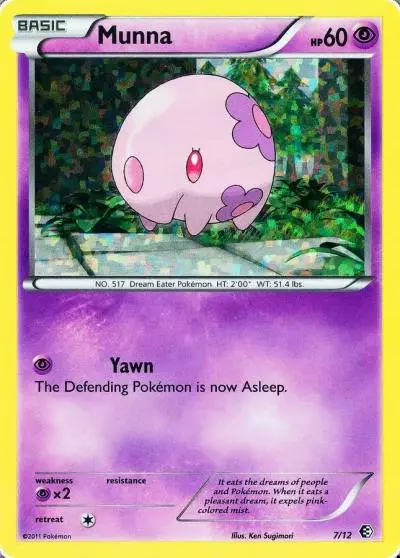Munna 7/12 McDonald's Collection 2011 Pokemon card