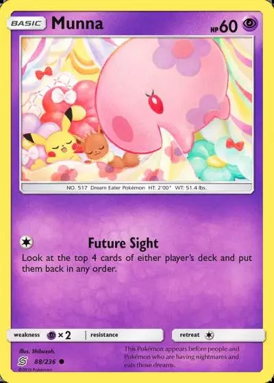 Munna 88/236 Unified Minds Pokemon card