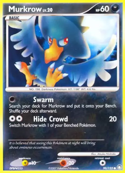 Murkrow 90/123 Mysterious Treasures Pokemon card