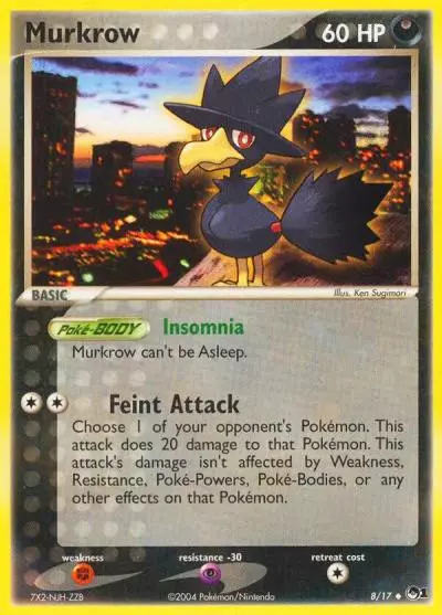 Murkrow 8/17 POP Series 1 Pokemon card