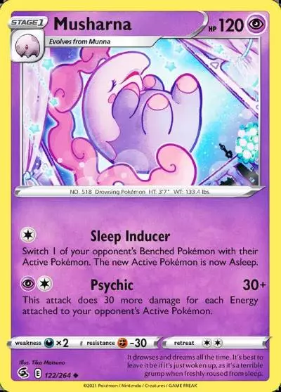 Musharna 122/264 Fusion Strike Pokemon card