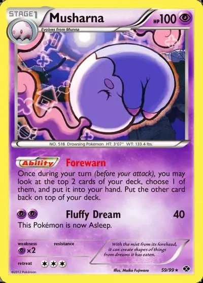 Musharna 59/99 Next Destinies Pokemon card