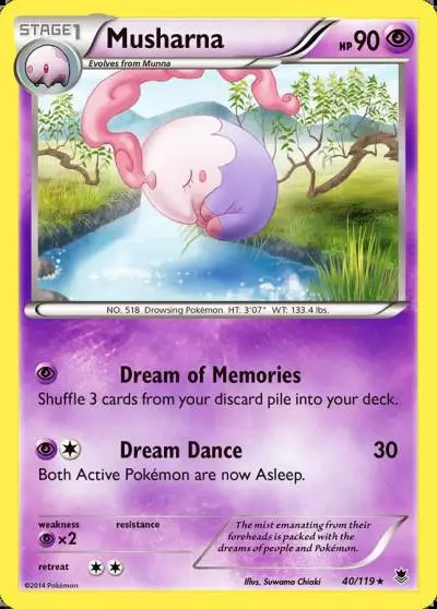 Musharna 40/119 Phantom Forces Pokemon card