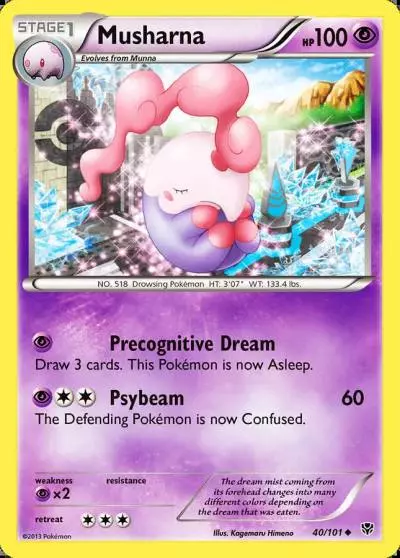 Musharna 40/101 Plasma Blast Pokemon card