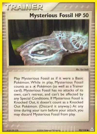 Mysterious Fossil 92/110 Holon Phantoms Pokemon card