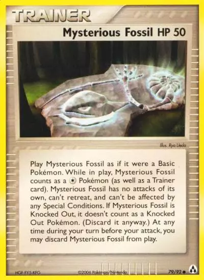 Mysterious Fossil 79/92 Legend Maker Pokemon card