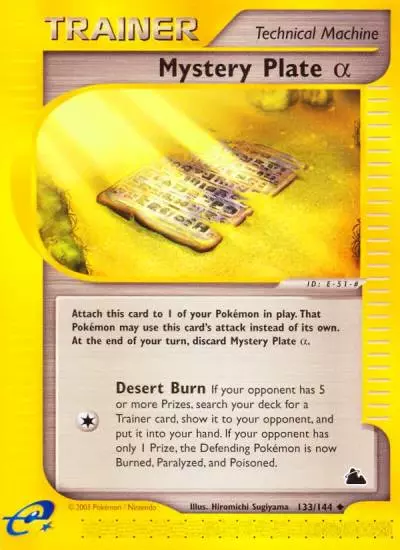 Mystery Plate α 133/144 Skyridge Pokemon card